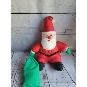 Christmas Santa Clause By International Silver Co Nylon 12.5" Stuffed Animal 91
